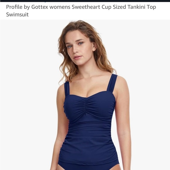 Profile by Gottex Women’s Sweetheart Cup Sized Tankinj Top Swimsuit Size 40F - Picture 1 of 9